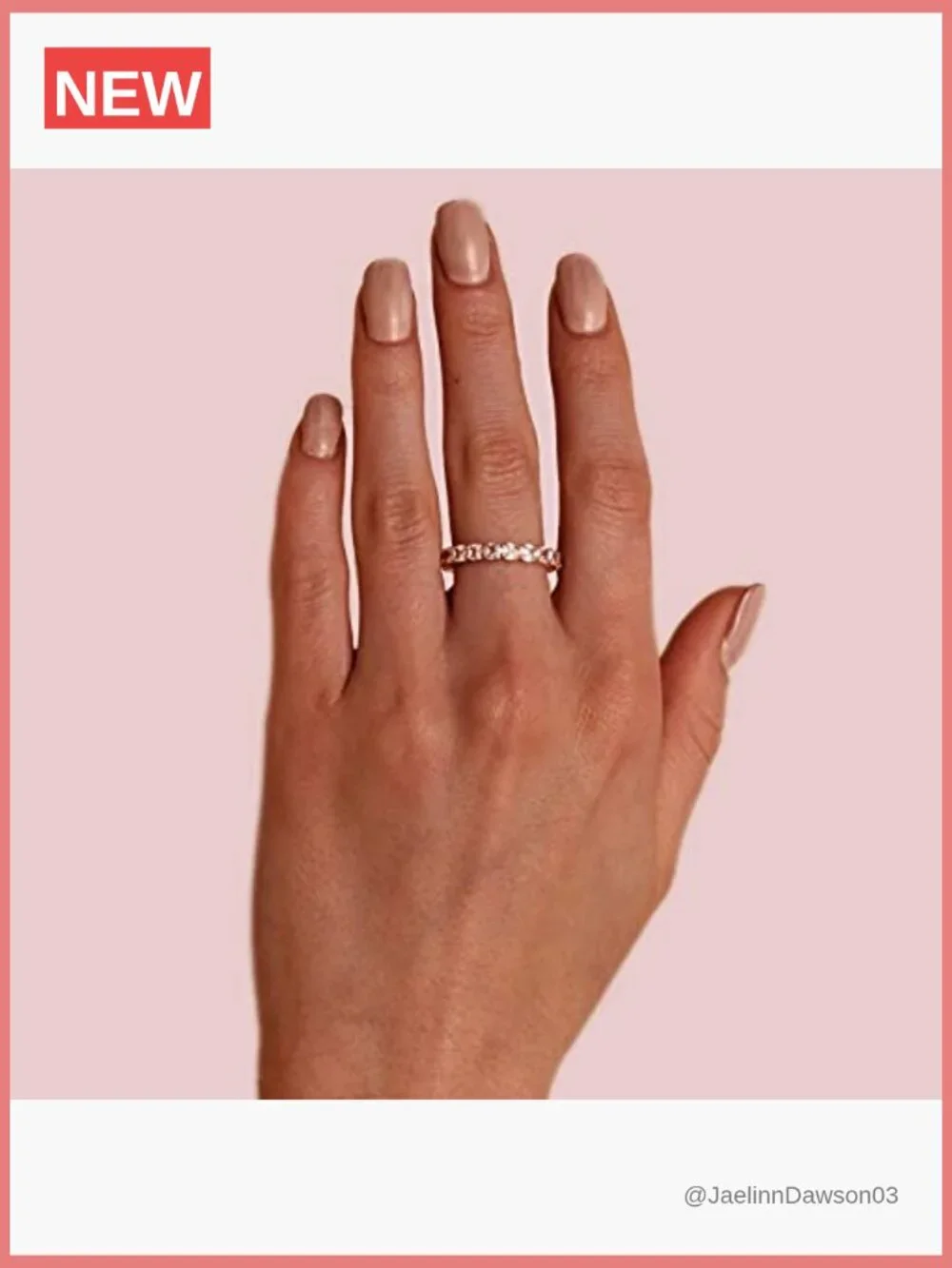Square-Cut CZ Eternity Band Stackable Wedding Love Ring